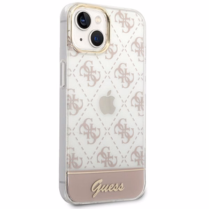 Guess GUHCP14MHG4MHP iPhone 14 Plus/ 15 Plus 6.7" roosa/roosa ümbris 4G Pattern Script