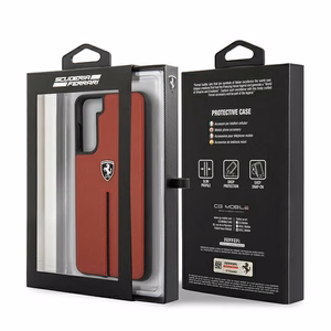 Ferrari FEOSIHCS21SRE S21 G991 punane/punane kõvakott Off Track nahast nailon triibuga