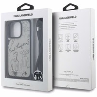 KARL LAGERFELD ümbris jaoks IPHONE 16 PRO KLHCP16LPGGRMPCG compatible with MagSafe (CRSSBY Grained PU W/ Pattern & Logo) hall