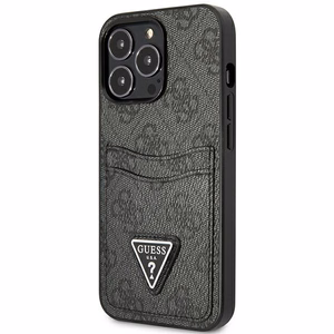 Guess GUHCP13LP4TPK iPhone 13 Pro / 13 6.1" чёрный/чёрный жёсткий чехол 4G Triangle Logo Cardslot