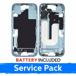 Mid-Frame Housing Apple iPhone 16 Back Housing + Battery / Teal / (Service Pack)