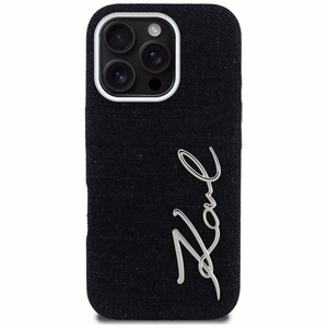 Karl Lagerfeld FW Jeans Signature Logo чехол iPhone 16 Pro - черный