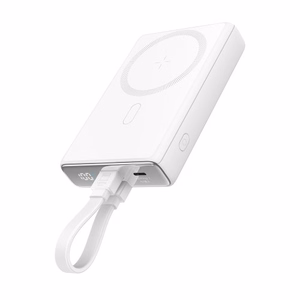Akupank Joyroom JR-PBM01 valge 20W 10000mAh (juhtmevaba laadimine) + Type-C / Lightning kaabel