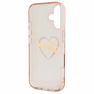 Guess IML Heart iPhone 16 Ümbris - roosa