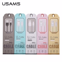 USAMS Kaabel U-Turn microUSB 1m valge 2A MICUSBXD02 (US-SJ098)