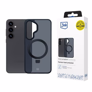 3mk Smoke Ümbris Mag&Stand jaoks Samsung Galaxy S25+ - must