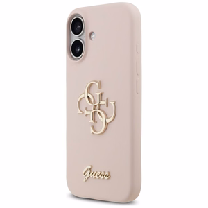 GUESS ümbris jaoks IPHONE 17 GUHCP17SSC4GSMP (Silicone W/ Big 4G Script) roosa
