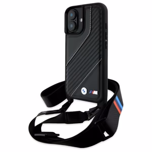 BMW M Edition Carbon Stripe & Strap iPhone 16 Ümbris - must