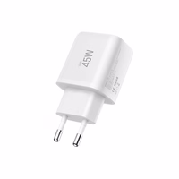 Tech-Protect NCA45W-GAN 2-portiline 45W seinalaadija USB-C kaabliga - valge