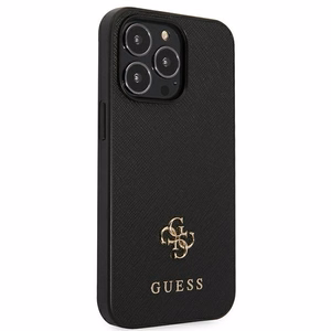 Чехол Guess Saffiano 4G Small Metal Logo для iPhone 13 Pro / 13 6.1" - чёрный