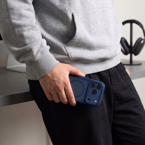 Tech-Protect MagOne MagSafe CC ümbris 2 karastatud klaasiga mudelitele iPhone 18 Pro Max / 17 Pro Max, läbipaistev tumesinine
