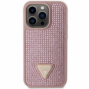 Guess GUHCP14LHDGTPP iPhone 14 Pro 6.1" roosa/roosa hardcase Rhinestone Triangle