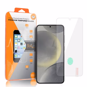 Karastatud klaas oranž jaoks SAMSUNG GALAXY S24 (with fingerprint unlock)