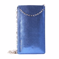 PURO GLAM Chain - universaalne ümbris smartphones with 2 card slots w / kuldne chain XL (sinine)