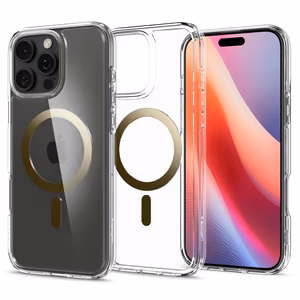 SPIGEN ümbris ULTRA HYBRID MAG compatible with MagSafe jaoks IPHONE 16 Pro kuldne