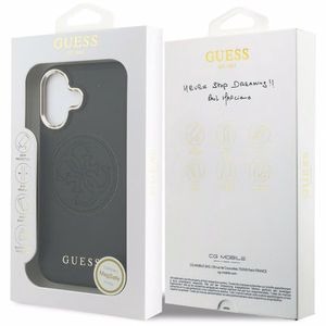 Guess Perforated 4G MagSafe чехол для iPhone 17 чёрный