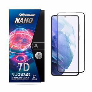 Crong 7D Nano Flexible Glass 9H hübriidne ekraaniklaas seadmele Samsung Galaxy S21+