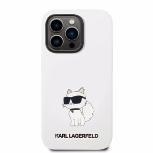 Karl Lagerfeld KLHMP14XSNCHBCH iPhone 14 Pro Max 6.7" hardcase valge/valge Silicone Choupette MagSafe