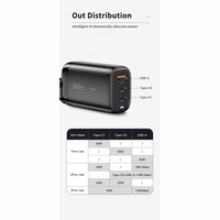 Laadija Essager "GaN Shining" Must 65W (QC3.0 / 2xPD65W)