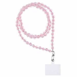 COLORFUL Phone lanyard, Phone pendant / cord length 120cm (60cm in the loop) / on neck - lite roosa