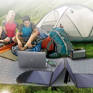 Choetech SC009-V2 solar foldable Laadija 100W USB-C / 2x USB-A PD QC - must