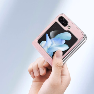 Dux Ducis Bril leather ümbris jaoks Samsung Galaxy Z Flip 5 5G - roosa