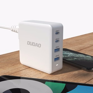 Laadija Dudao A100EU Valge 100W (2xPD / 2xQC3.0)