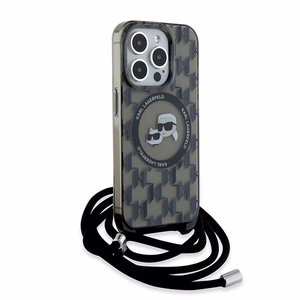 Karl Lagerfeld IML Crossbody Monogram Karl & Choupette Head MagSafe Ümbris jaoks iPhone 15 Pro - must
