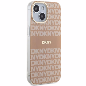 DKNY IML Mono & Stripe MagSafe ümbris jaoks iPhone 15 / 14 / 13 - roosa