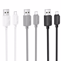 Kaabel USB A to Micro USB Hoco 2,4A 1 m X113 valge