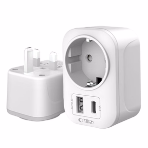Tech-Protect TA100 UK Adapter - valge