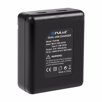 2-slot laadija Puluz PU919B jaoks GoPro Hero 9/10/11/12