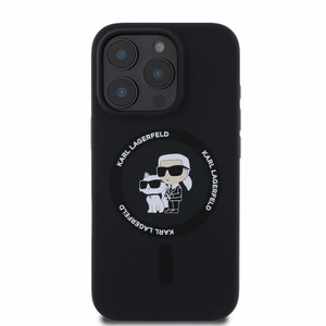 KARL LAGERFELD ümbris jaoks IPHONE 16 Pro compatible with MagSafe KLHMP16LSCMKCRHK (Silicone KC Body Ring) must