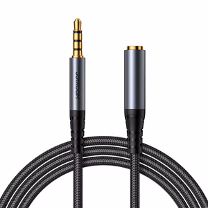 Joyroom stereo audio kaabel AUX 3.5 mm mini jack (male) - mini jack (female) 1.2 m must (SY-A09)