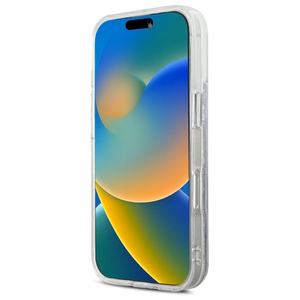 Karl Lagerfeld Liquid Glitter Karl & Choupette Head Magsafe iPhone 16 Pro Ümbris - Clear