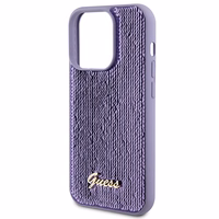 Guess Sequin Script Metal ümbris jaoks iPhone 15 Pro Max - lilla