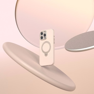 Moshi Kameleon MagSafe ümbris seadmele iPhone 16 Pro Max, tugijala funktsiooniga, Shell Pink värvitoonis