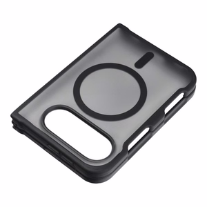 Must Forcell F-Protect 4sD-i Smoke Hybrid Premium ümbris iPhone Duo jaoks, ühildub MagSafe'iga