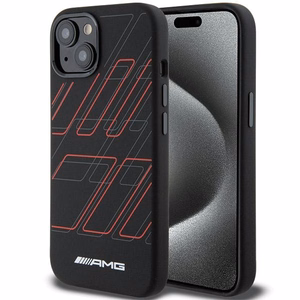 AMG Silicone Large Rhombuses Pattern MagSafe Ümbris jaoks iPhone 15 Plus / 14 Plus - must