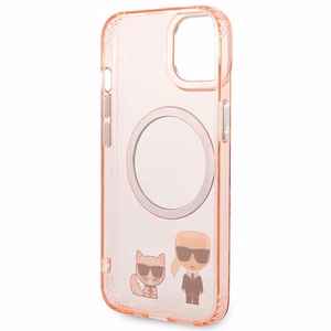 Karl Lagerfeld KLHMP14MHKCP iPhone 14 Plus 6.7 "hardcase roosa / roosa Karl & Choupette Aluminum Magsafe