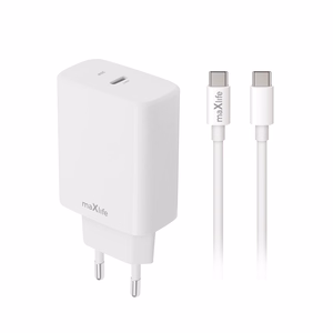 Maxlife MXTC-10-30C PD QC charger 1x USB-C 30W white + USB-C - USB-C cable 60W