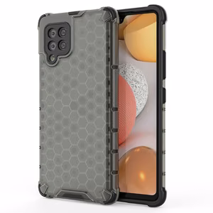 Honeycomb Case soomuskaitse TPU kaitsekattega Samsung Galaxy A42 5G musta värvi