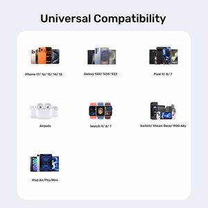 Unitek GaN võrgulaadija USB-A ja USB-C 20W must