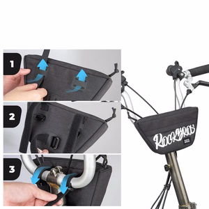 Rockbros G011 Flash Journey trapetsikujuline jalgratta juhtraua kott 0.7 l - must