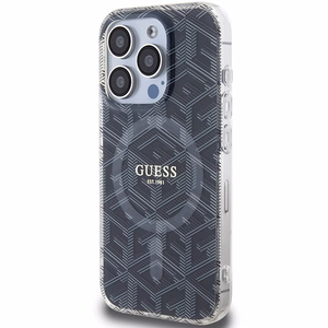 Guess IML GCube MagSafe ümbris jaoks iPhone 15 Pro - must