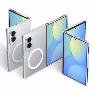 Spigen AirSkin MagFit MagSafe ümbris Samsung Galaxy Z Fold 8-le, läbipaistev ja valge