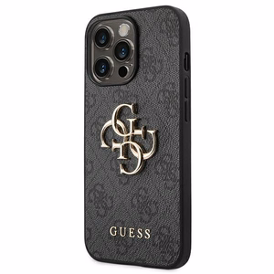 Guess 4G suur metallist logo ümbris iPhone 14 Pro Max'ile - hall