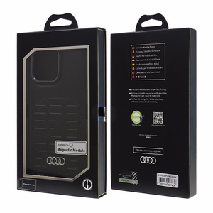 Audi Synthetic Leather MagSafe iPhone 16 Pro Max 6.9" must/must hardcase AU-TPUPCMIP16PM-GT/D3-BK