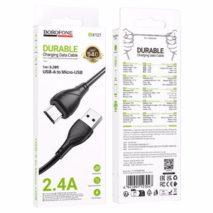 Borofone Kaabel BX121 Energy - USB to Micro USB - 2,4A 1 metre must