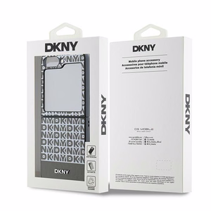 DKNY Repeat Pattern Bottom Stripe Ümbris jaoks Samsung Galaxy Z Flip 6 - Brown